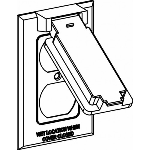 1-G W/P DEVICE COVER 1 DUPLEX