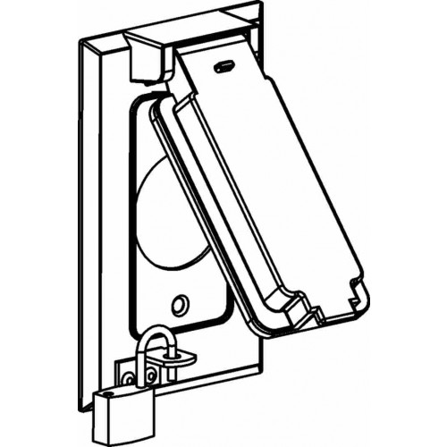 1-G W/P COVER SWITCH - LOCKABL