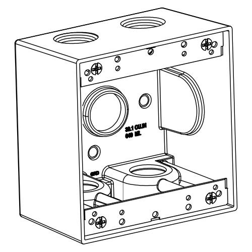 2-G W/P BOX 5 3/4'' HUBS 2-5/8