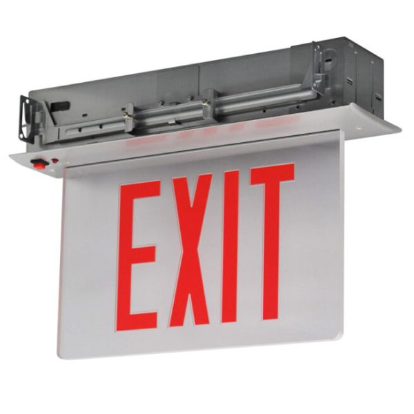 Recessed Edge-Lit LED Exit, SF