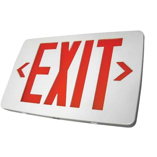 EXIT SIGN BAT BACKUP RED BLACK