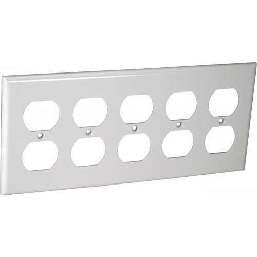 5-G WALL PLATE - DUPLEX WHITE