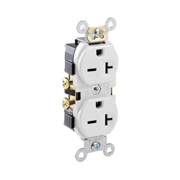 6-20R IND GRD CP RECEP WHITE